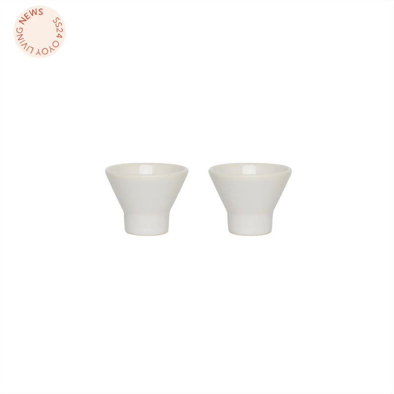 YUKA EGG CUPS - SET/2 - WHITE
