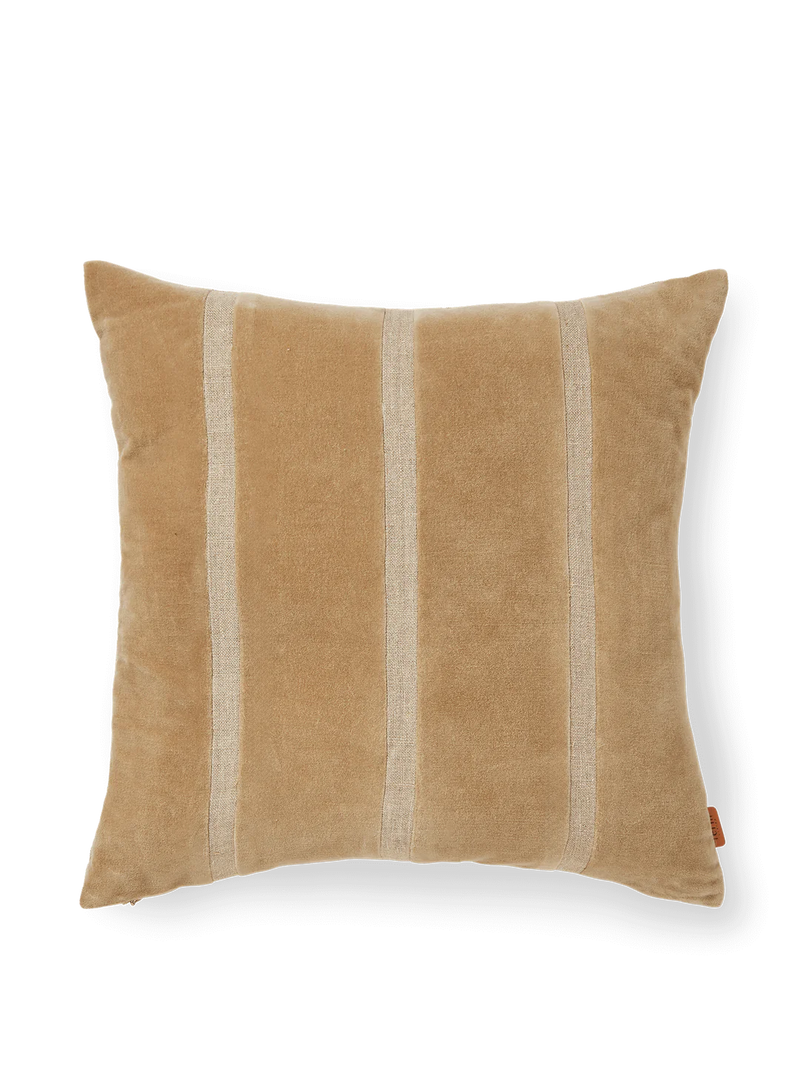 SENTI STRIPE CUSHION - DARK SAND