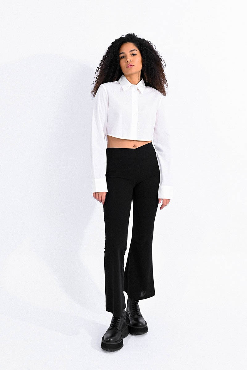 WHITE CROP SHIRT