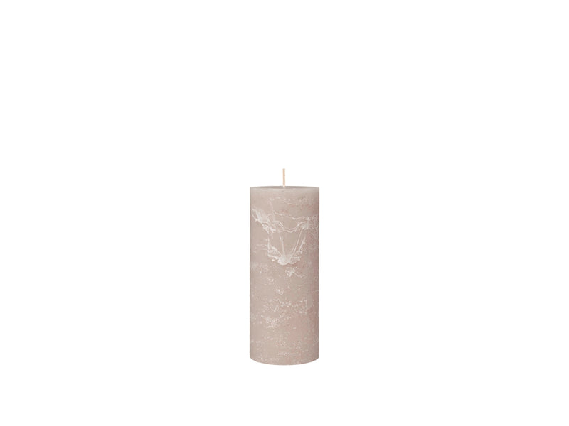 LINEN RUSTIC PILLAR CANDLE - LARGE