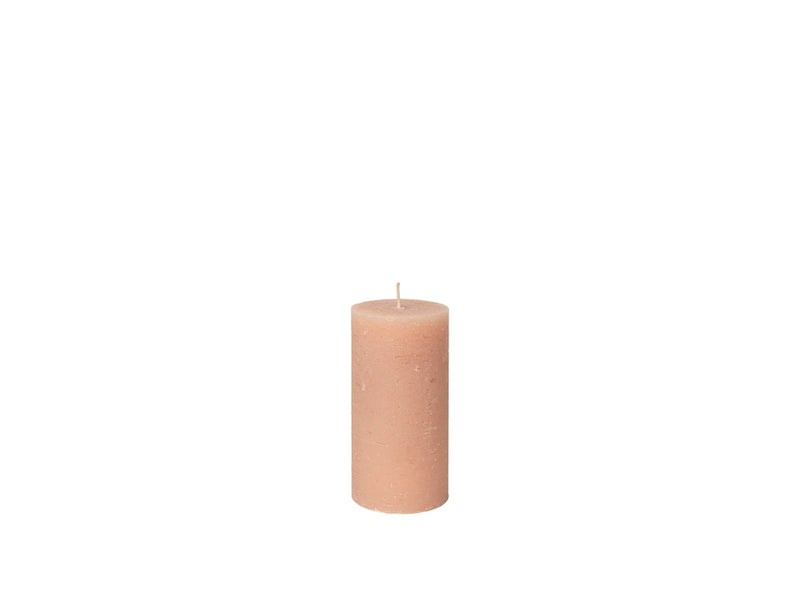 WALNUT RUSTIC PILLAR CANDLE -  MEDIUM