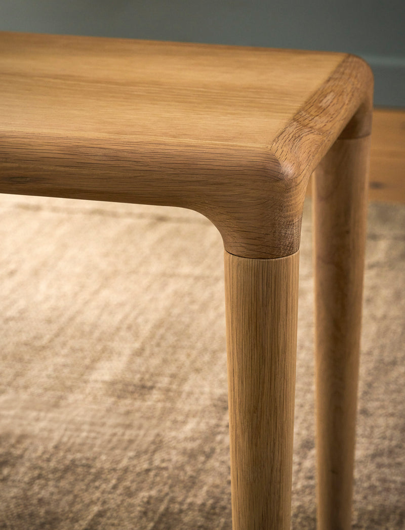 CURVED EDGE OAK BENCH