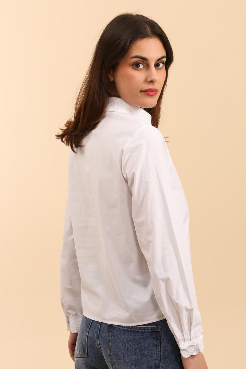 WHITE EMBROIDERY SHIRT