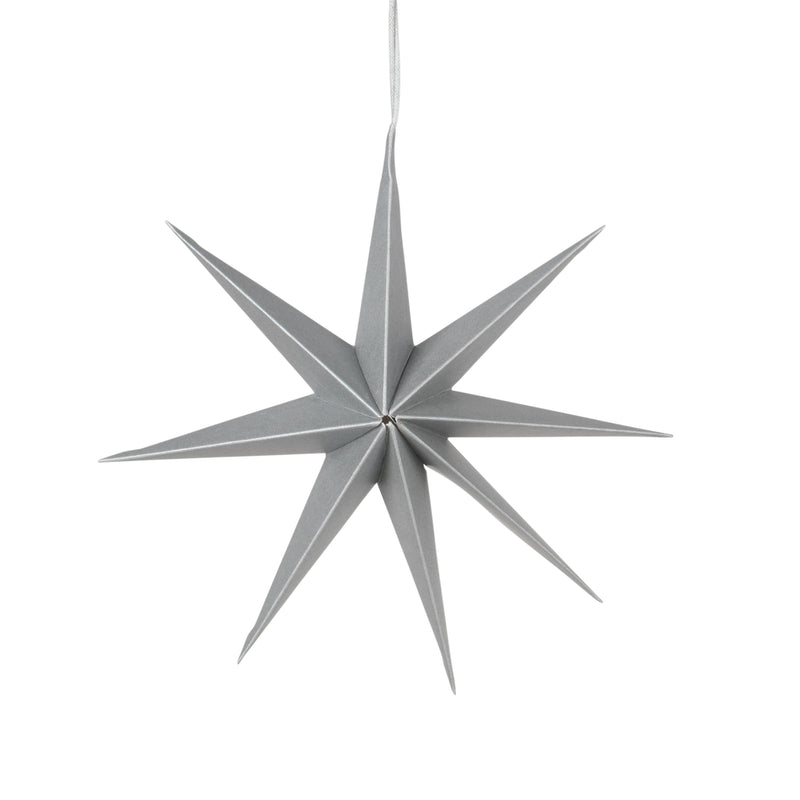 SILVER PAPER STAR - LARGE