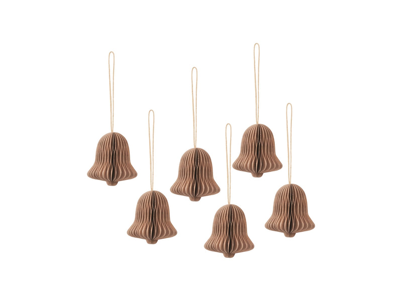 NATURAL PAPER CHIME BELLS - PACK OF 6