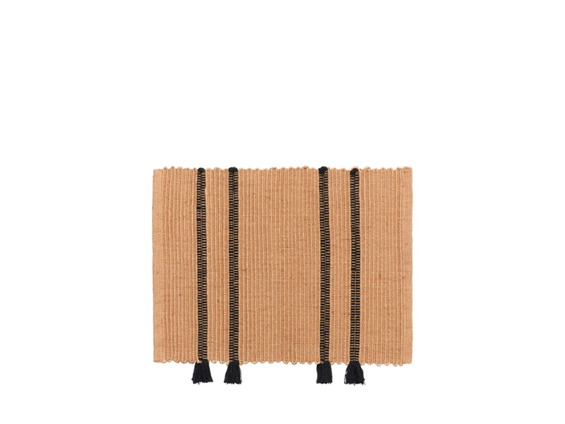 EZRA DOOR MAT - NATURAL BLACK STRIPE