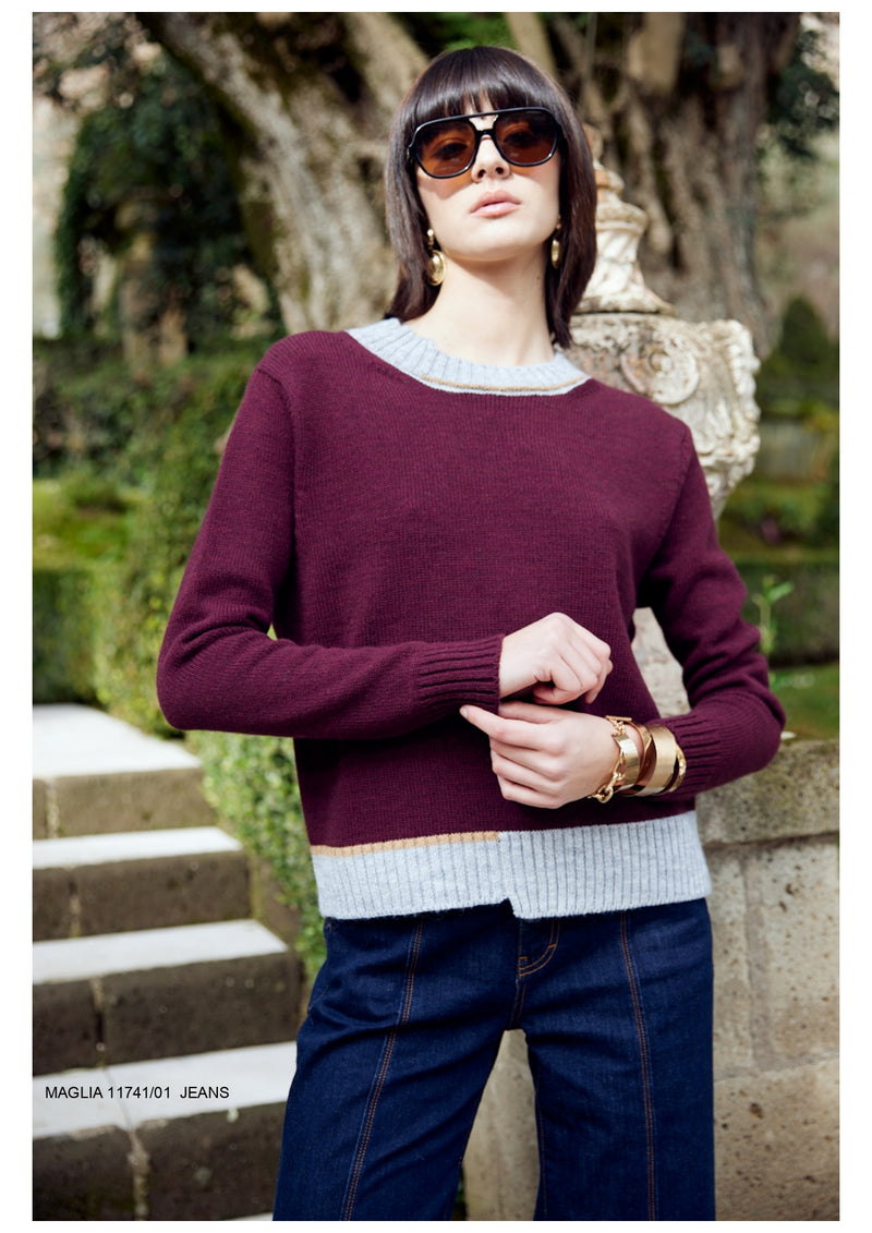 PLUM & CAMEL JUMPER