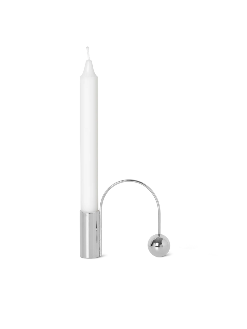 BALANCE CANDLE HOLDER - CHROME