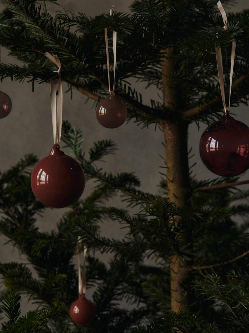 GLASS BAUBLES - MEDIUM SET OF 3