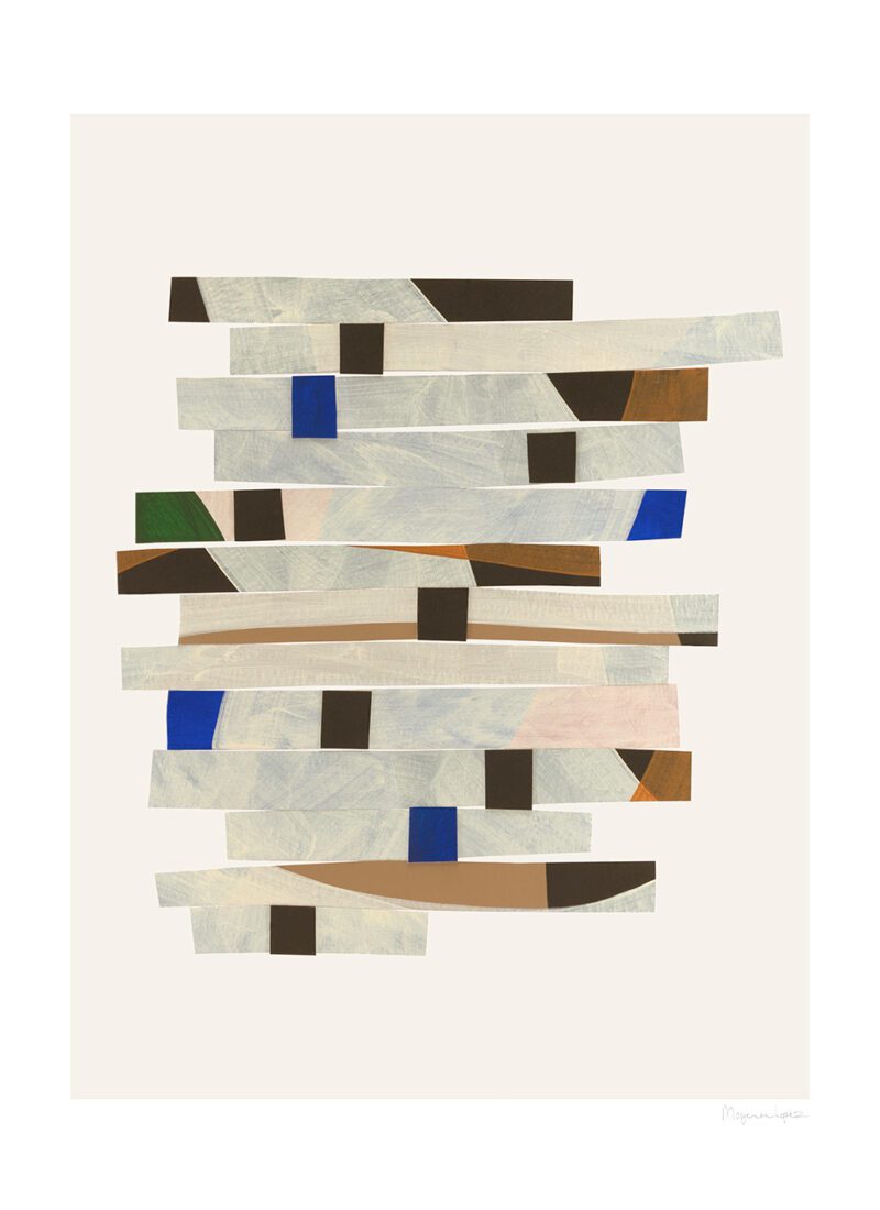 CUT UP STRIPES PRINT 70 x 100cm