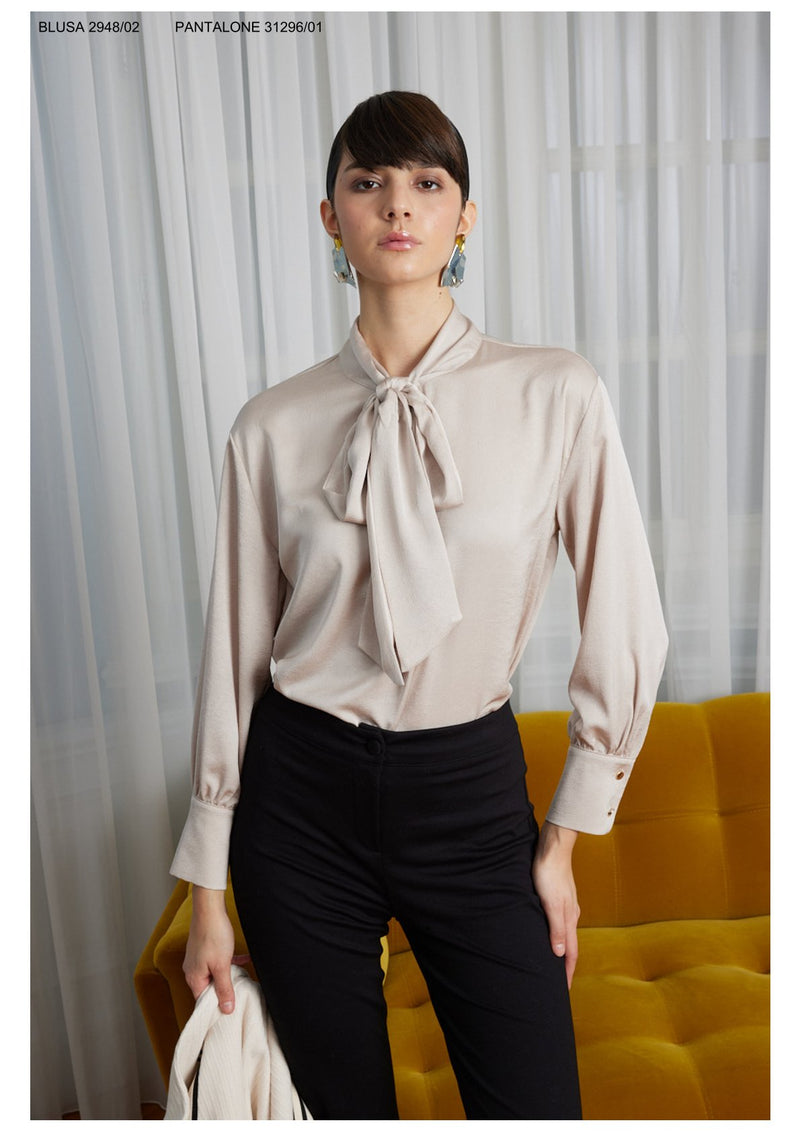 CASHMERE SATIN BLOUSE