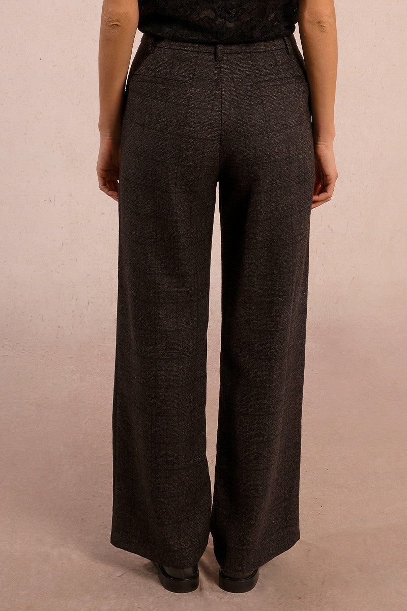 BLACK CHECK TROUSERS