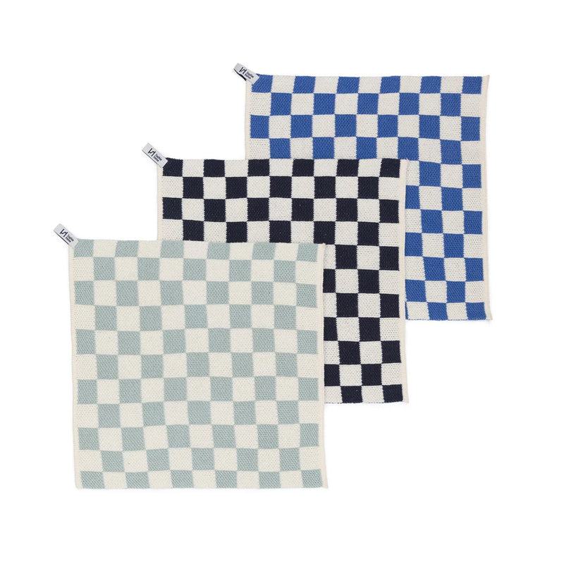 COBALT CHECK DISH CLOTHS