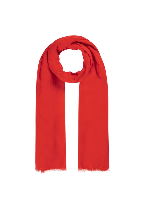 RED SOFT SCARF