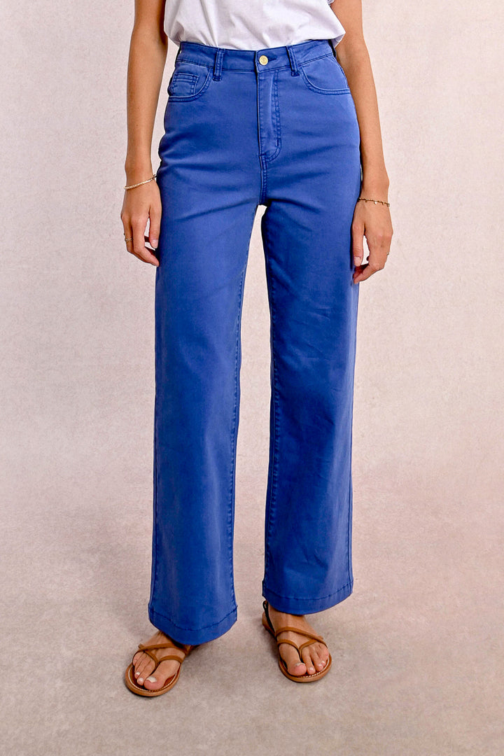 WIDE LEG COBALT BLUE JEANS