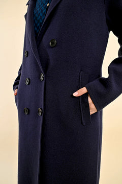 NAVY KNITTED COAT