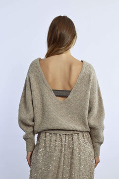 TAUPE LOOSE SWEATER