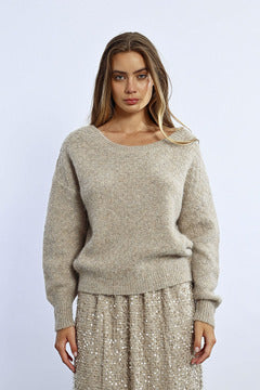 TAUPE LOOSE SWEATER