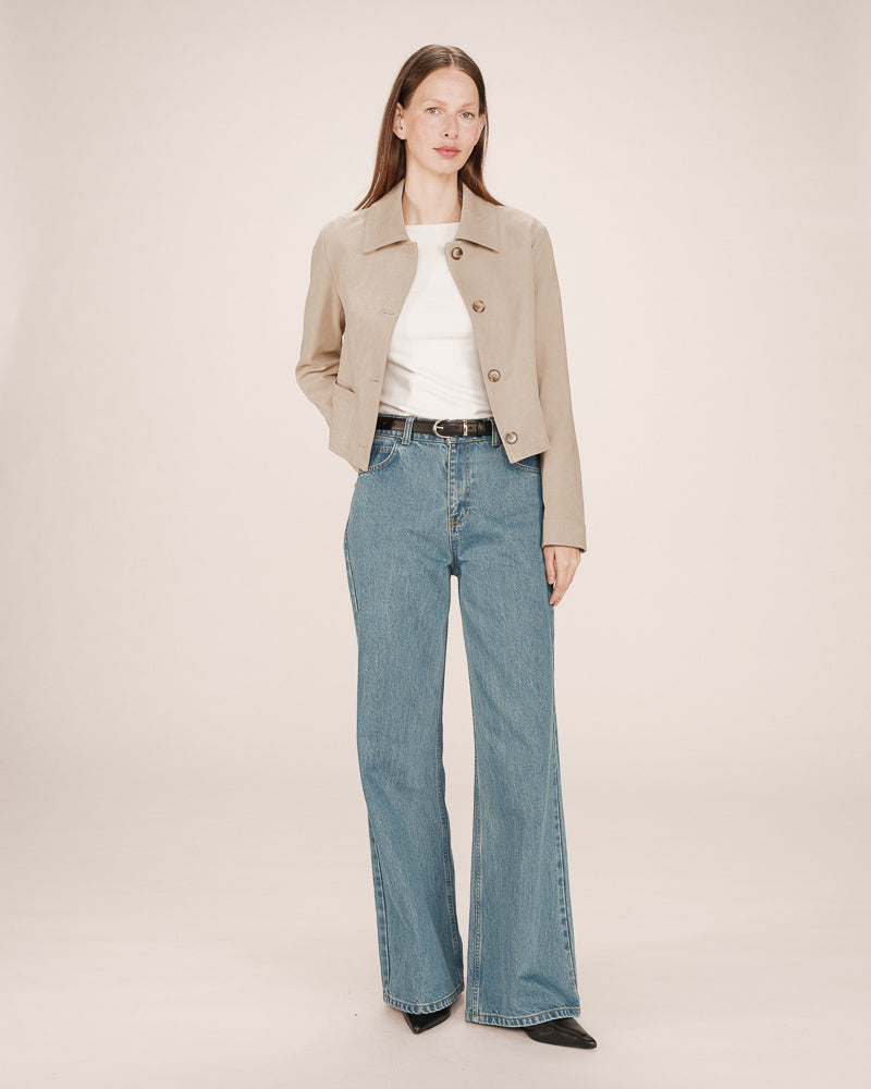 SAND SUEDE JACKET