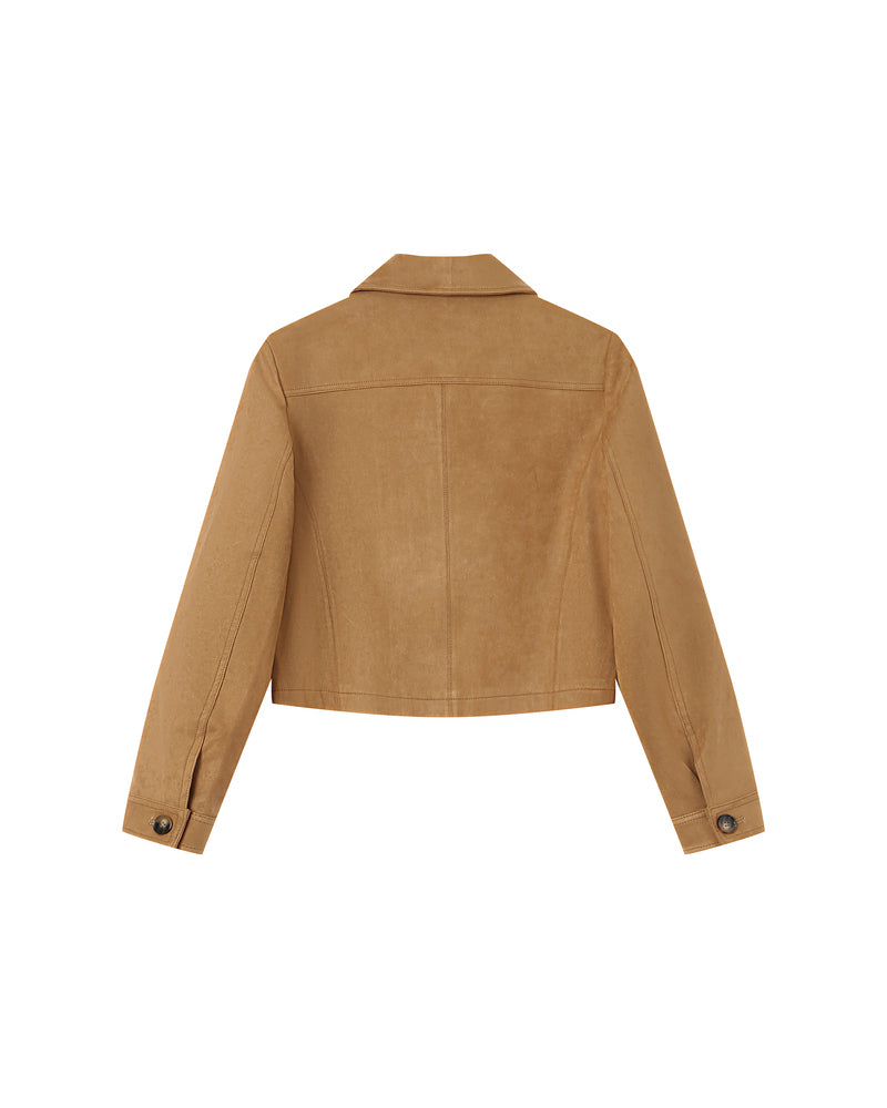 CAMEL SUEDE JACKET