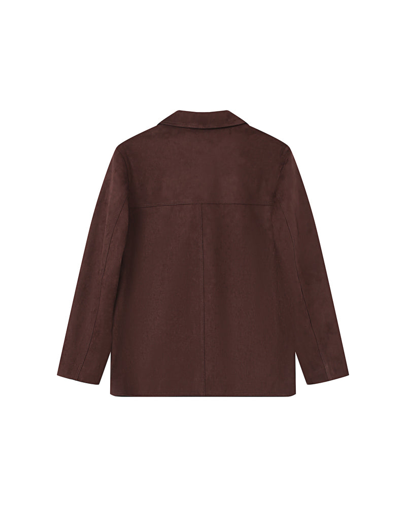 CHOCOLATE SUEDE BLAZER