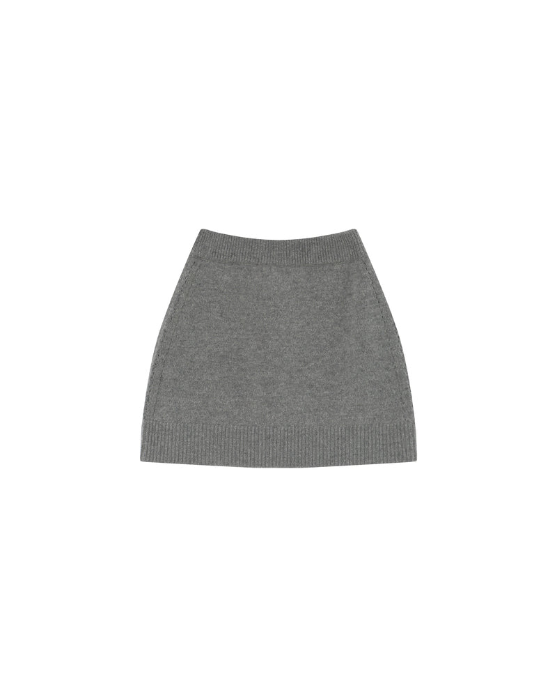 GREY KNITTED SKIRT