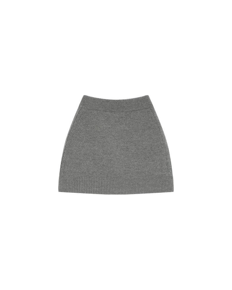 GREY KNITTED SKIRT
