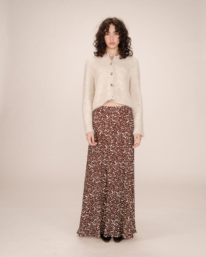 CHOCOLATE PRINT SKIRT