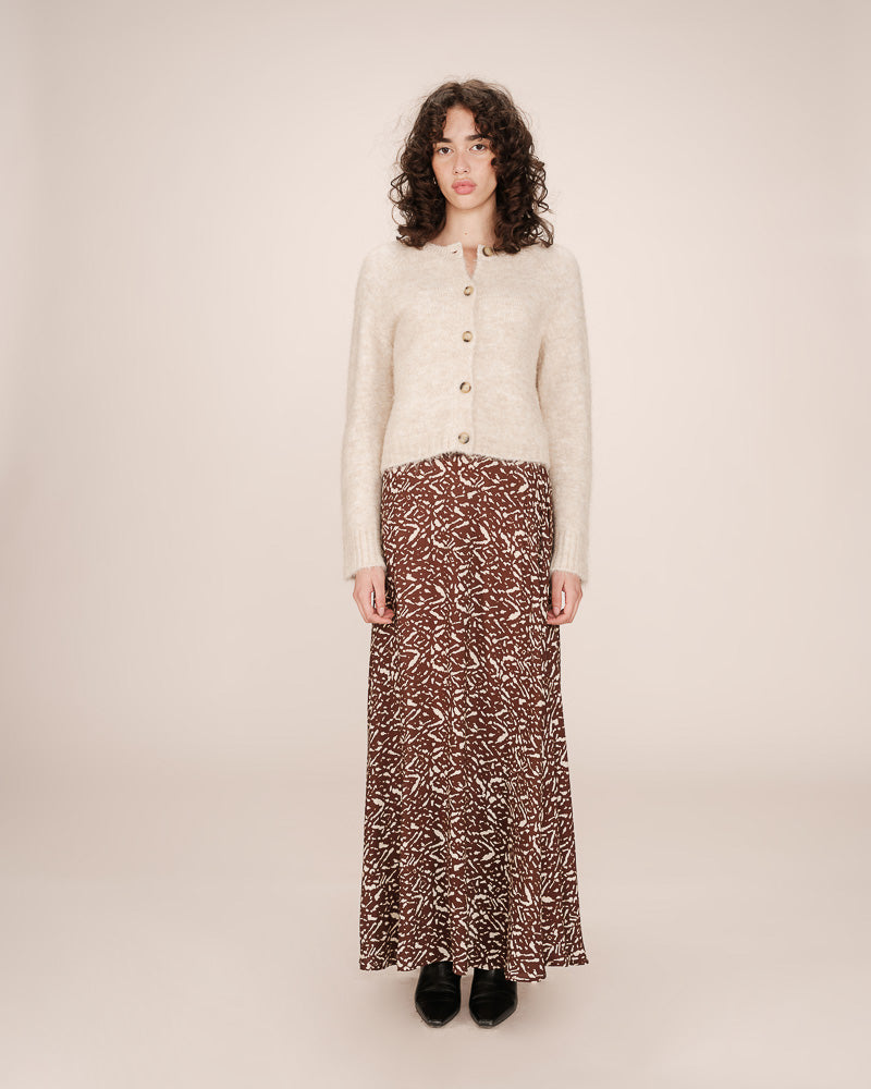 CHOCOLATE PRINT SKIRT