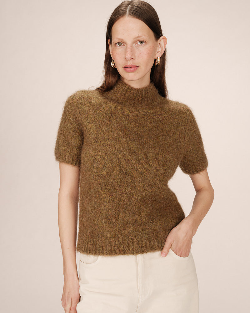 OLIVE TURTLENECK SWEATER