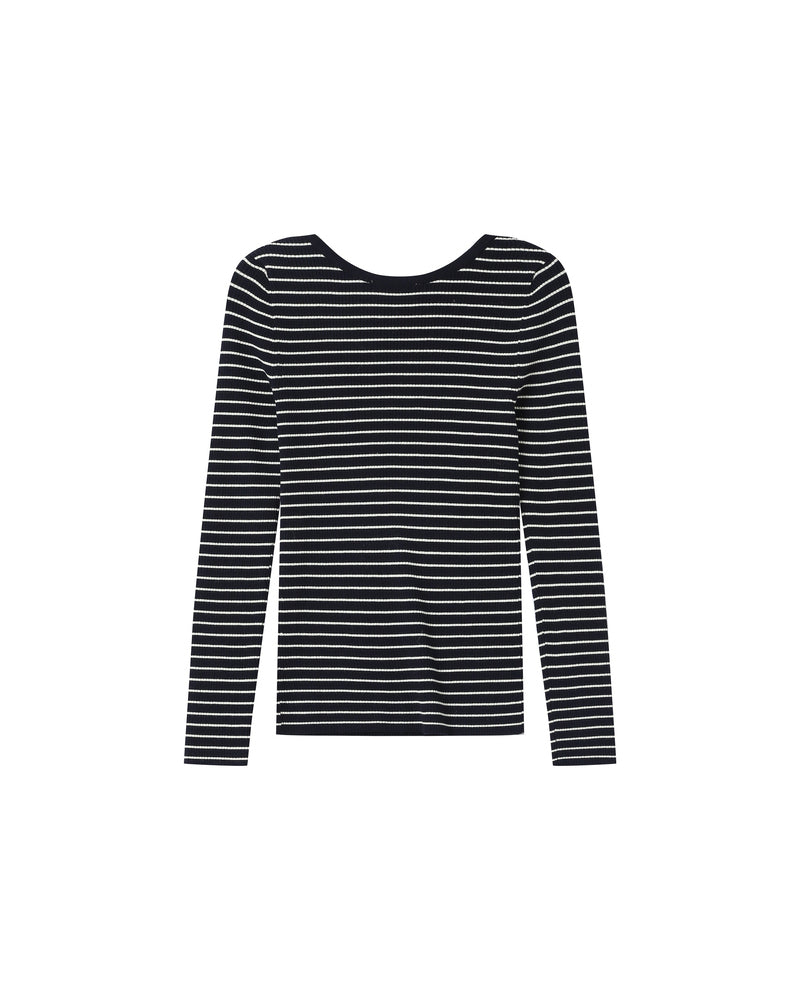 NAVY STRIPE TOP