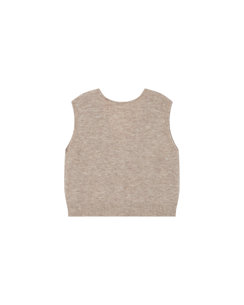 BEIGE KNITTED WAISTCOAT