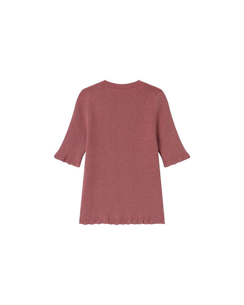 TERRACOTTA METALLIC RIBBED TOP