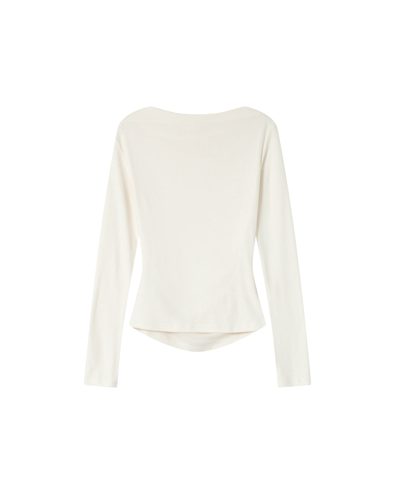 CREAM LONG SLEEVE TOP
