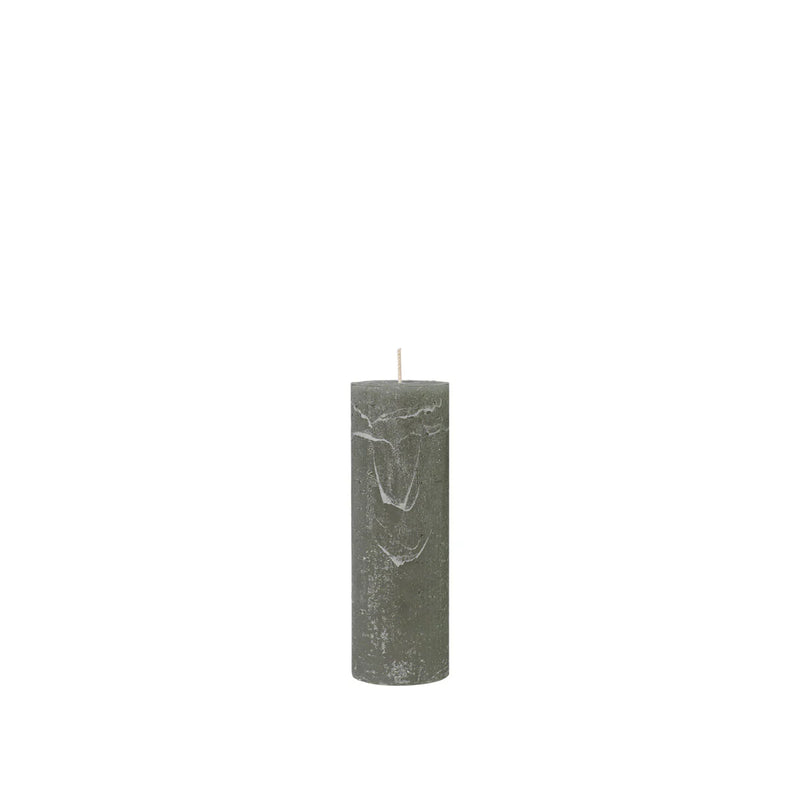 GREEN PILLAR CANDLE MEDIUM