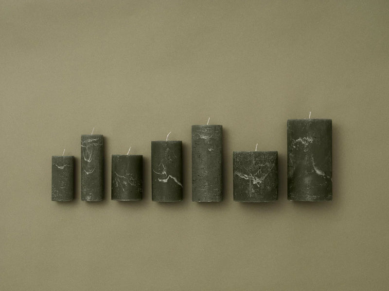 GREEN PILLAR CANDLE SMALL
