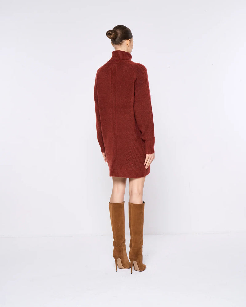 RUST KNITTED DRESS