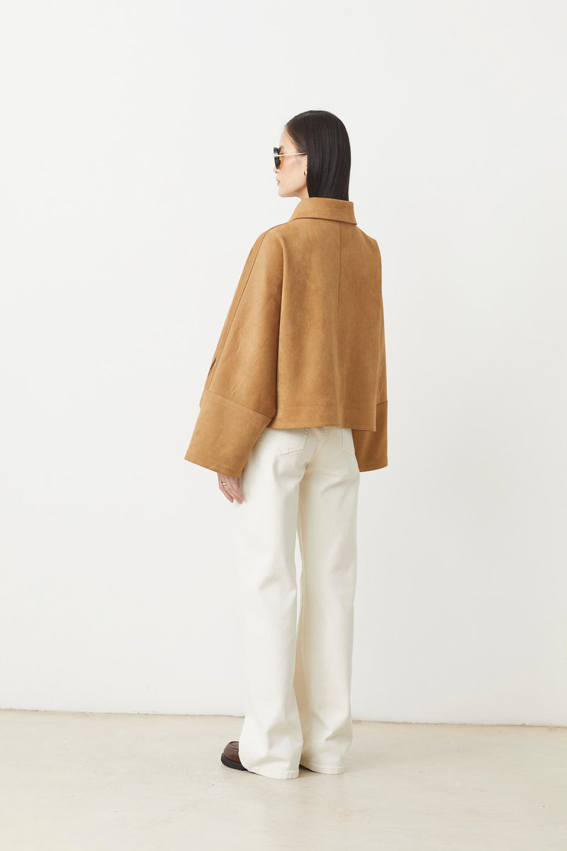ELOIZ CAMEL SUEDE JACKET