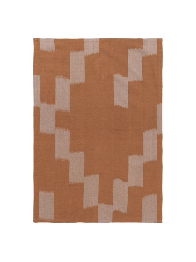 IKAT INK TERRACOTTA TEA TOWEL