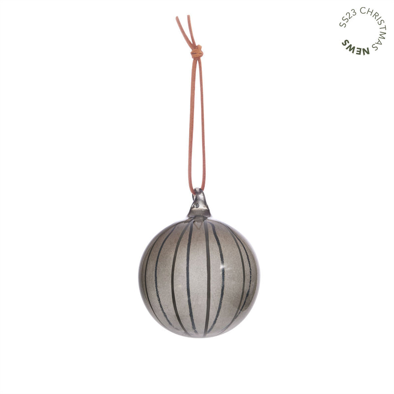 SMOKED STRIPE BAUBLE