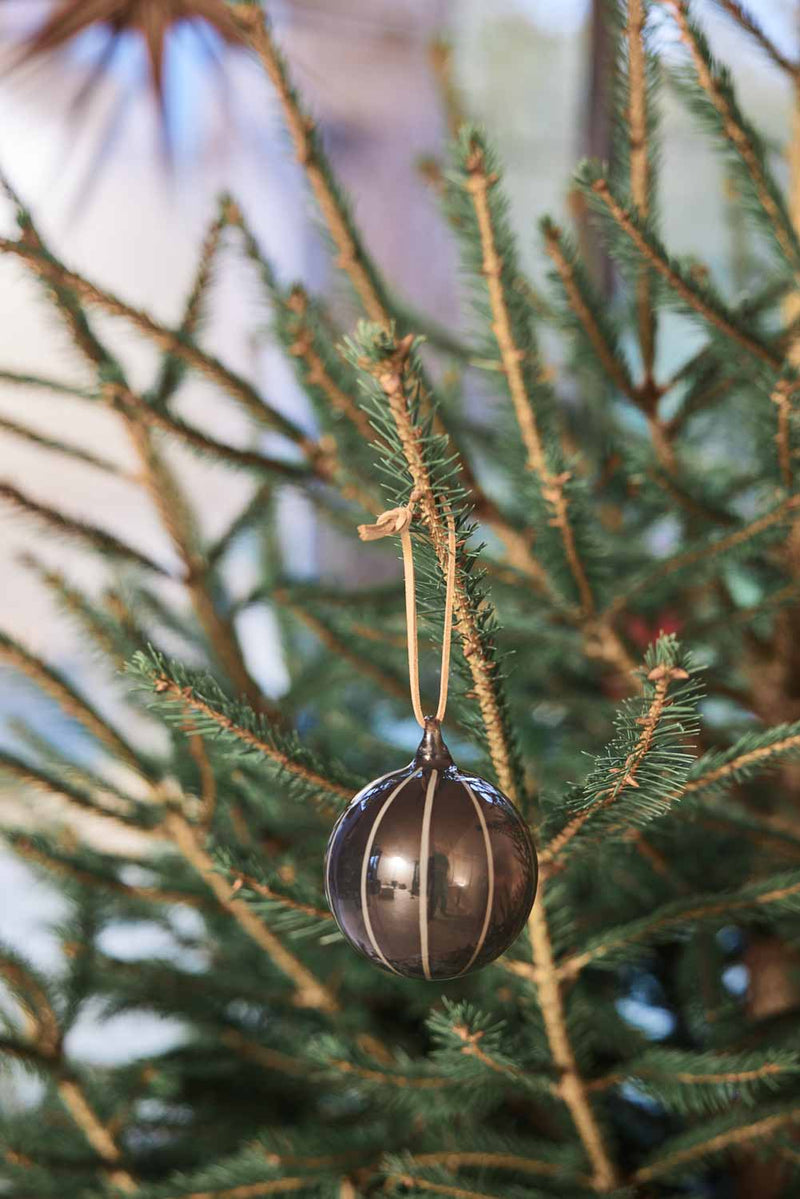 SMOKED STRIPE BAUBLE