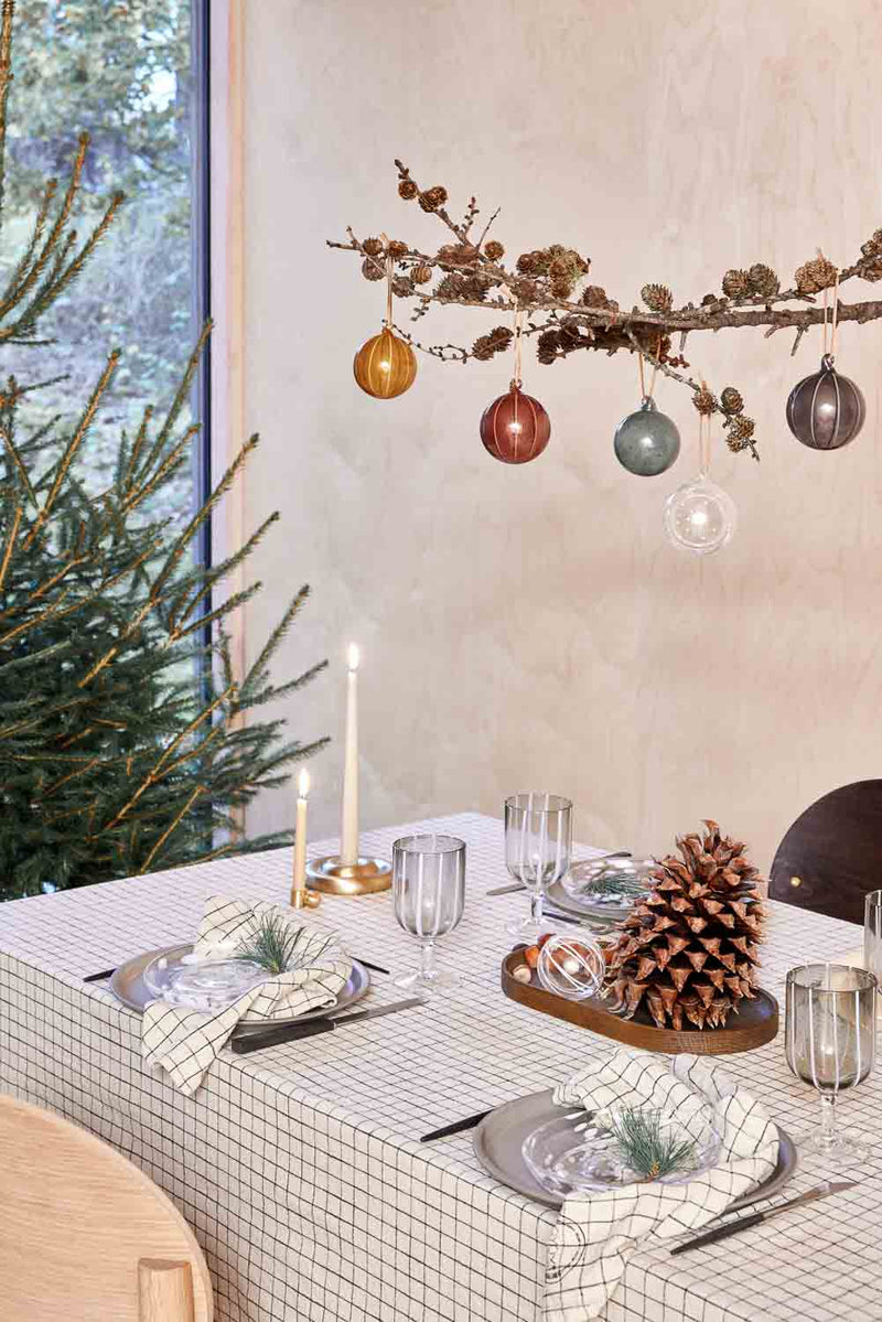 SMOKED STRIPE BAUBLE