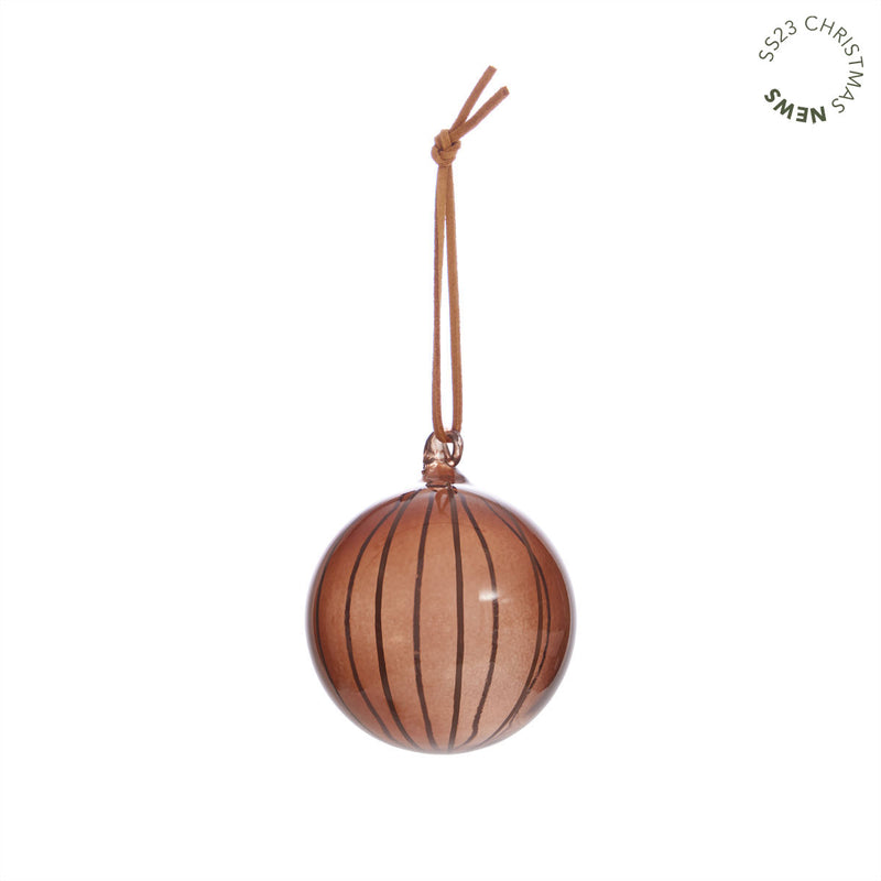 NUTMEG STRIPE BAUBLE