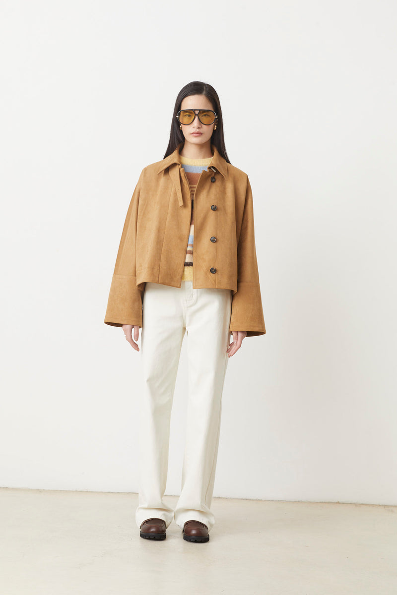ELOIZ CAMEL SUEDE JACKET