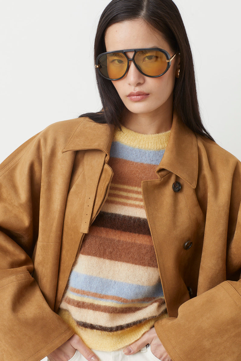 ELOIZ CAMEL SUEDE JACKET