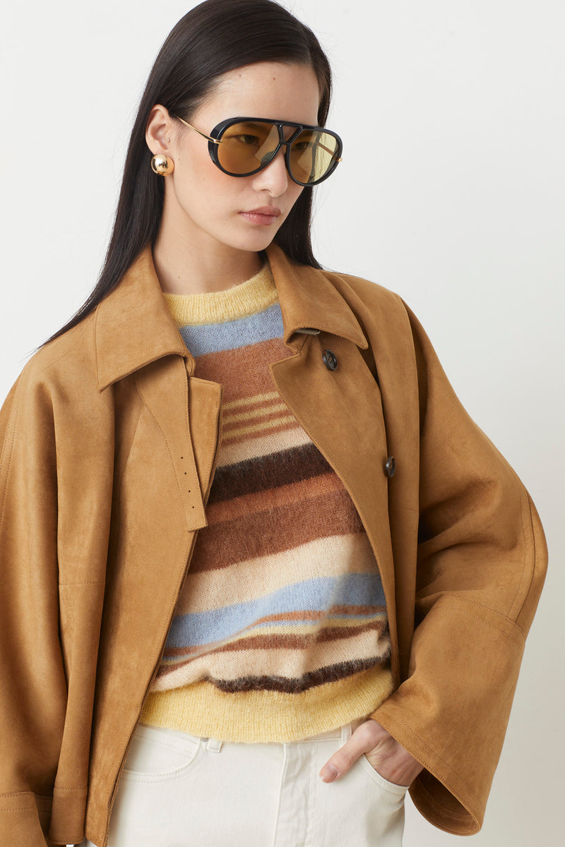 ELOIZ CAMEL SUEDE JACKET