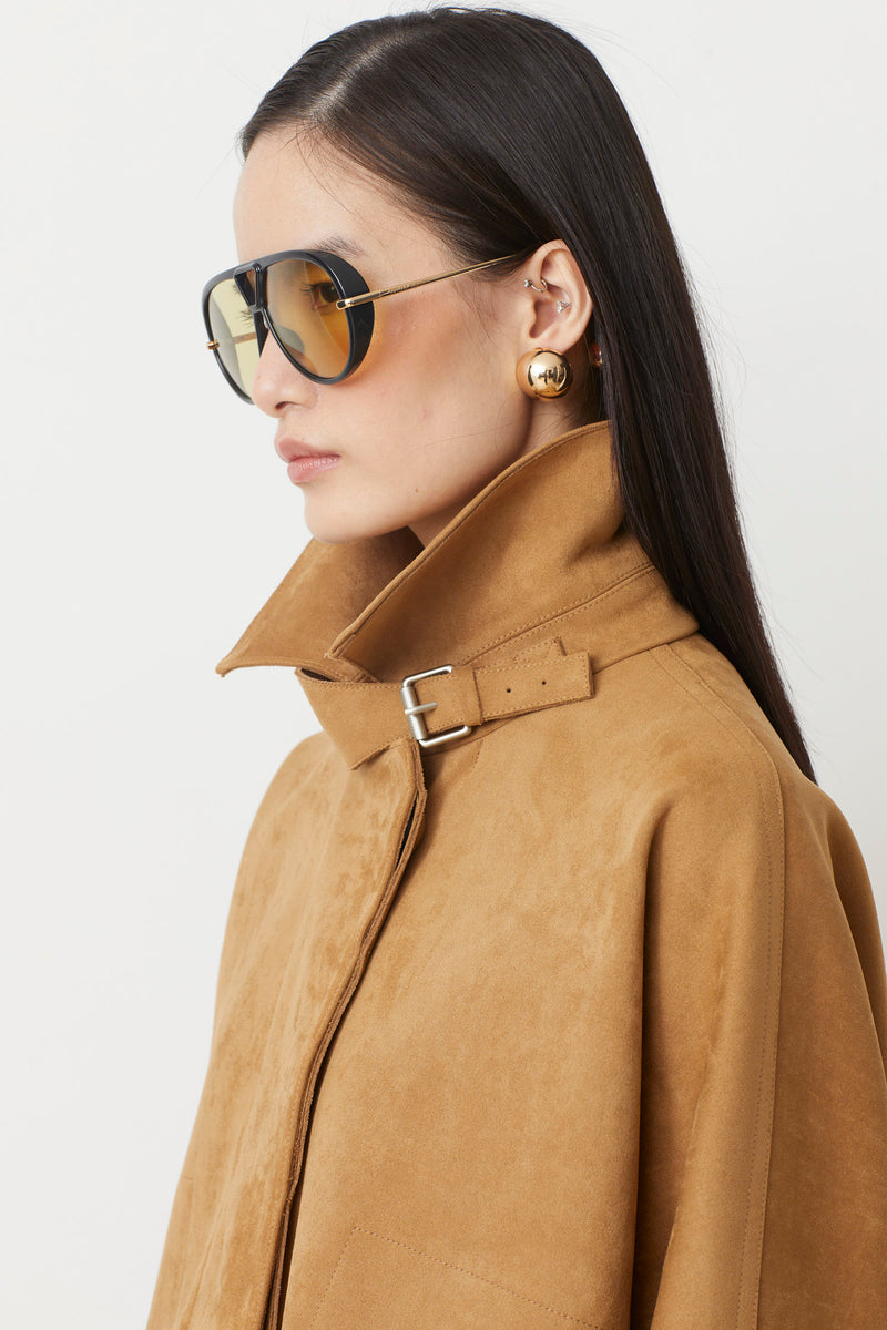 ELOIZ CAMEL SUEDE JACKET
