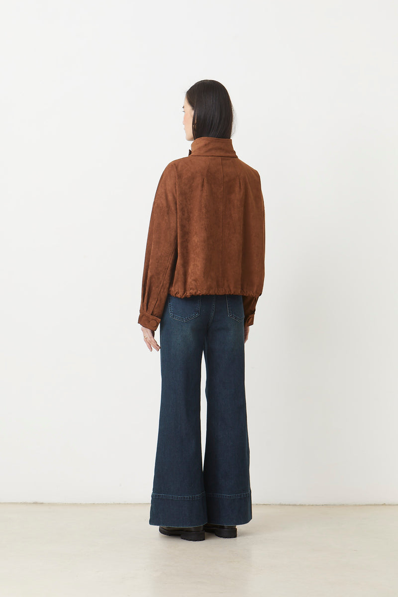 DORIAN DARK TAN SUEDE JACKET