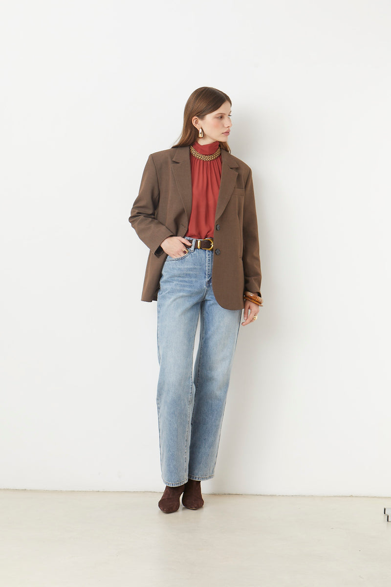 LINCOLN TERRACOTTA BLOUSE