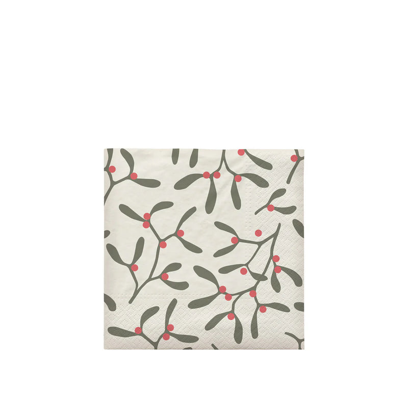 MISTLETOE PAPER NAPKINS